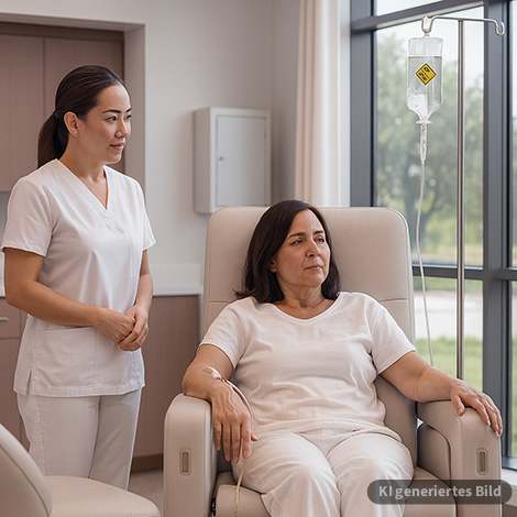 Patientin bei der Behandlung